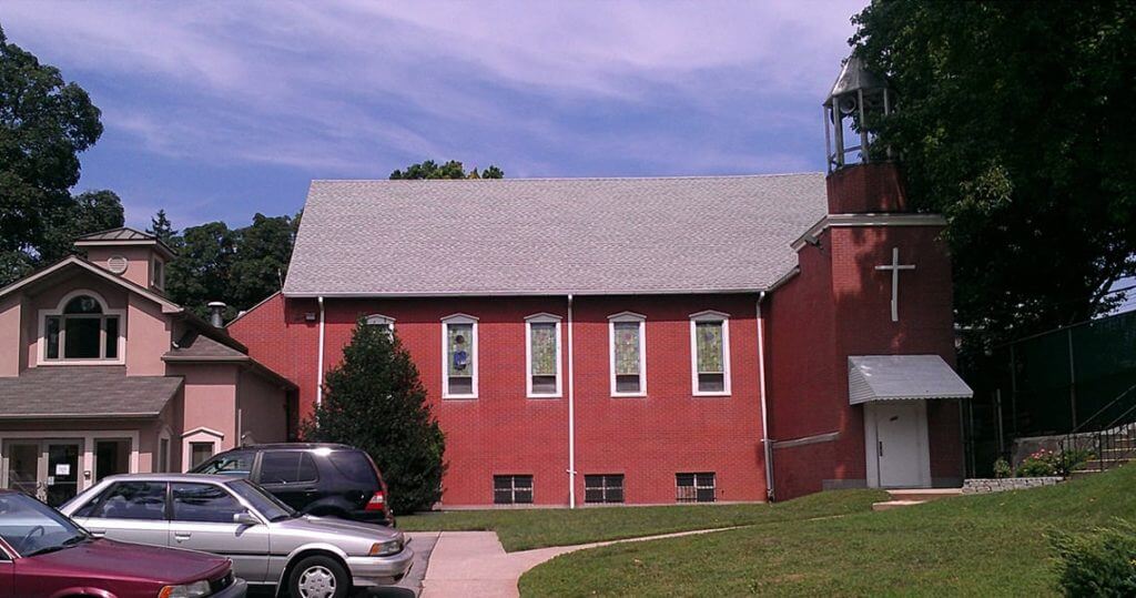 Front of Vanderbilt Avenue Moravian Church