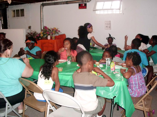 Lunch time at Vacation Bible School